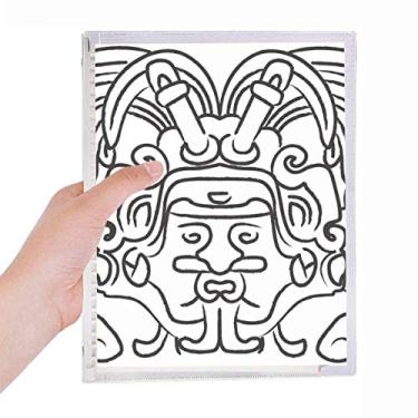 Imagem de Caderno assimétrico de folhas soltas com desenho de asas do Egito