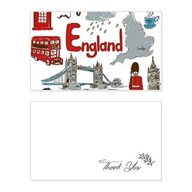 Imagem de Bandeira nacional da Inglaterra Landscap Animals Cartão de agradecimento aniversário aniversário saudações casamento agradecimento