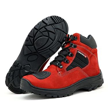 Imagem de COTURNO MASCULINO MOTOCICLISTA ATRON COURO 245 VERMELHO (37, 245 VERMELHO)