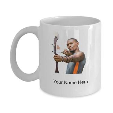 Imagem de Caneca personalizada com arco e flecha – Caneca de café para amantes de tiro com arco, ideias para meninos e meninas – Caneca de café de 325 ml