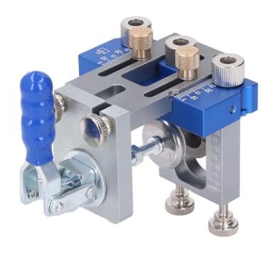 Imagem de Ferramenta de Posicionamento de Punção 3 Em 1 Kit de Gabarito de Cavilha para Carpintaria Pequeno e Portátil Posicionador de Punção Manual Com Deslocamento Central para Escrita,