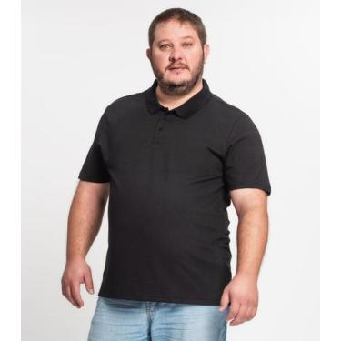 Imagem de Camisa Polo Piquet Plus Size Masculino Kohmar Preto