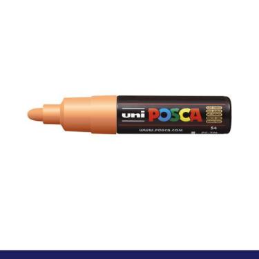 Imagem de KIT 4 POSCA PC-7M Laranja Claro Ponta Redonda 4.5 a 5.5mm - UNI