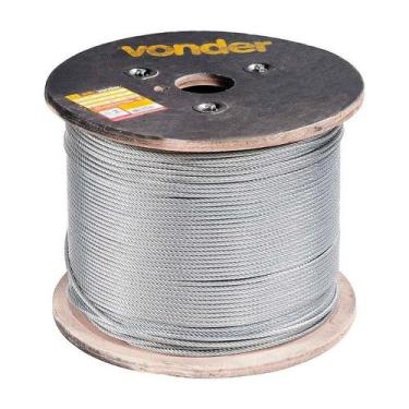 Imagem de CABO DE AÇO VONDER FIBRA GALVANIZADO 6X19m 50M 4,76mm 3/16