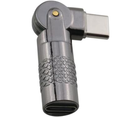 Imagem de DGZZI Adaptador USB C, posição ajustável de 180 graus, compatível com tablet, PC, adaptador de carregamento giratório para celular, computador, laptop, etc. Transmissão de dados de carregamento