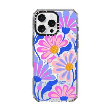 Imagem de CASETiFY Capa transparente para iPhone 16 Pro Max [não amarela/2 m. Proteção contra quedas de grau militar/compatível com Magsafe] - Margarida mística - transparente