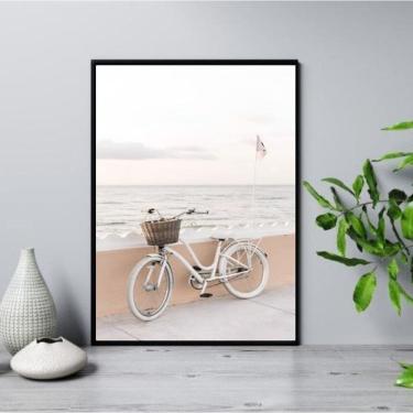 Imagem de Quadro Bicicleta Na Praia 45X34Cm