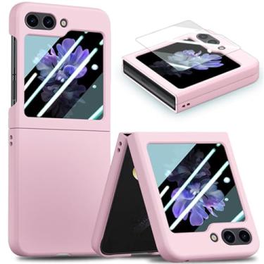 Imagem de Capa para Samsung Z Flip 5 com vidro temperado completo de 360 graus ultrafino para PC para Samsung Galaxy Z Fold 3 4 5 Flip 5 5G, rosa, para Samsung Z Fold 5