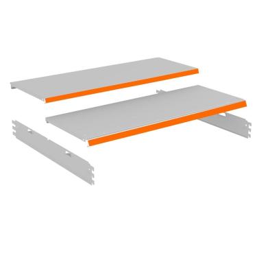 Imagem de Kit 2 Bandeja Gondola Rack FIT Branco 4X 30x90 CH22 Pe Laran