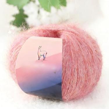 Imagem de Fio de mistura de acrílico super macio, fio gradiente multicolorido para tricô e crochê, cachecol, 25 g, 1 pacote (06 flores de cerejeira rosa)