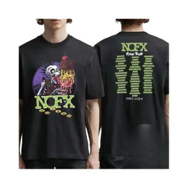 Imagem de Camiseta De Algodão Com Estampa Da Banda De Rock NOFX, Unissex, Mascul