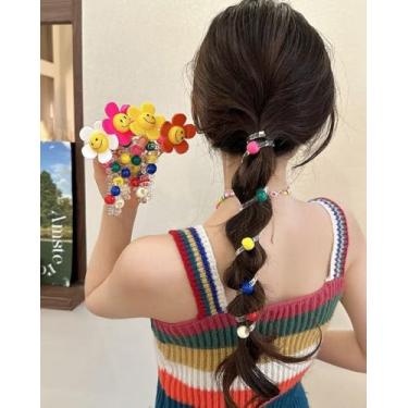 Imagem de Faixa de cabelo transparente com contas para mulheres - clipe de rabo de cavalo espiral divertida faixa de cabelo espiral para celular acessórios de cabelo BLC402-05