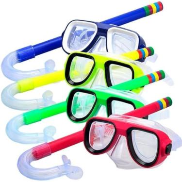 Imagem de Kit de Mergulho Infantil Completo – Máscara de Visão Panorâmica e Snorkel Antirrespingo | Leve, Seguro e Confortável | Diversão Garantida na Piscina, Praia e Cachoeira