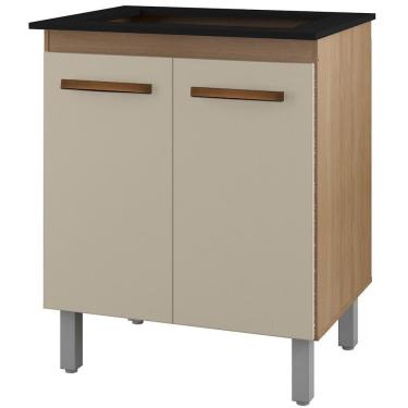 Imagem de Balcão Para Cooktop 4 Bocas 2 Portas 75 Cm Jade Savana Off White Mobbs Savana Off White