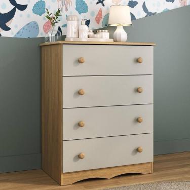 Imagem de Cômoda Infantil 65cm com 4 Gavetas Realeza Multimóveis MP4433