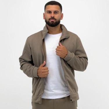 Imagem de Jaqueta Broken Rules em Helanca com Zíper Masculina, M, Cacau