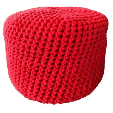 Imagem de Puff em Crochê com Enchimento de Espuma e Flocos de Isopor