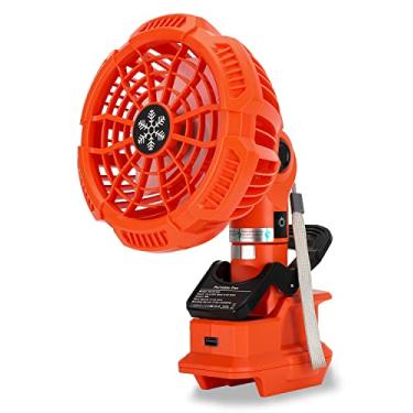 Imagem de Ventilador portátil com clipe para bateria de lítio BLACK+DECKER 20 V, ventilador de carrinho alimentado por bateria com 3 configurações de velocidade de eficiência energética para quarto, ao ar
