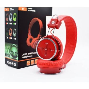 Imagem de Headset B 05 B05 Fone De Ouvido Bluetooth Sem Fio Sd Fm P2 Vermelho - 