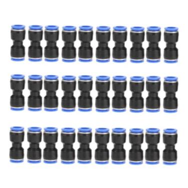 Imagem de Conectores de empurrar retos, kit de acessórios de plástico de liberação rápida, 30 peças de conectores pneumáticos acessórios de linha de ar para tubo 5/16 (2 vias)