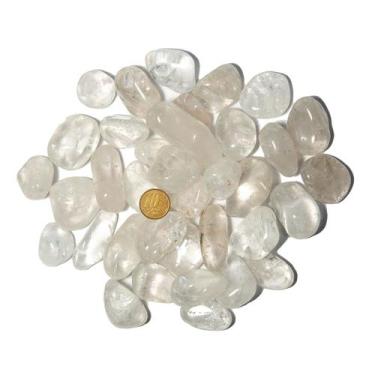 Imagem de 1 kg Cristal Transparente Rolado Pedra G 30 a 45mm Tipo B - Cristaisde