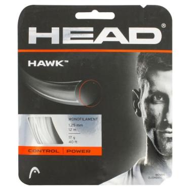 Imagem de HEAD Conjunto de cordas de raquete de tênis Hawk 101 cm – cordão de raquete de monofilamento calibre 17, branco