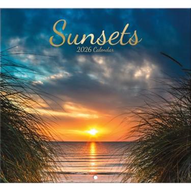 Imagem de Calendário de parede tamanho completo Sunsets 2026 para planejamento, agendamento e organização