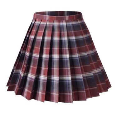 Imagem de Saia Urban CoCo Plaid Plissada Mini para mulheres tamanho S (8)