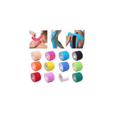 Imagem de Fita de recuperação de cinesiologia de 5 m x 5 cm elástica sem látex -