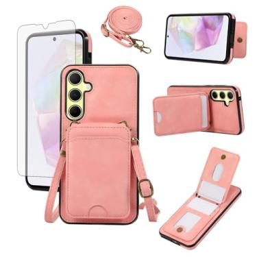 Imagem de Asuwish Capa de telefone para Samsung Galaxy S24 Plus/S25 Plus S24+ S25+ 5G Capa carteira com protetor de tela, alça de pulso, suporte para cartão celular S24Plus 24S + S 24 24+ S25Plus 25S 25+