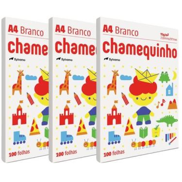 Imagem de Papel sulfite Branco A4 75g 210mm x 297mm Chamequinho kit com 300 folh