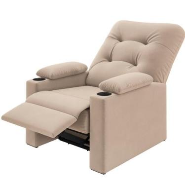 Imagem de Poltrona do Papai Reclinável Besthouse Coimbra Columbia com porta-copo