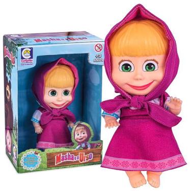Imagem de Boneca Masha 17cm Vinil Articulado Brinquedo Infantil 2465 - Cotiplás