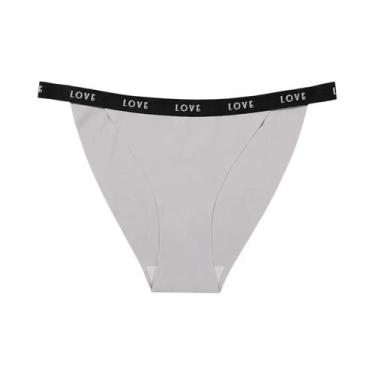 Imagem de Calcinhas Sem Costura Femininas Com Cintura Em Letra, Lingerie Charmos