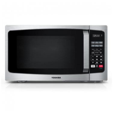 Imagem de Forno de Micro-ondas Pequeno Toshiba MLEM09PASS com 6 Menu Automático, Trava de Segurança Infantil, Iluminação LED,25,48 litros