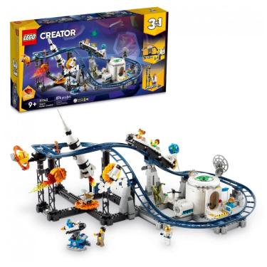 Imagem de LEGO Creator 3 em 1 Montanha-Russa Espacial - Parque de Diversões Reconfigurável com 5 Minifiguras - 874 Peças