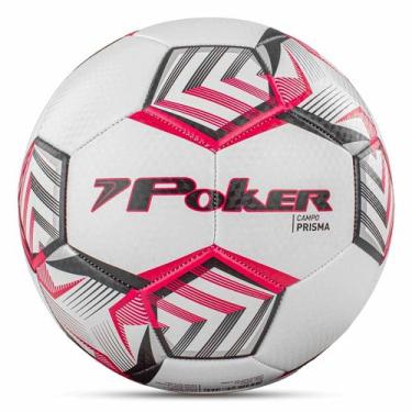 Imagem de Bola Futebol de Campo Training 32 Gomos Prisma - Poker, Unico, Branco,
