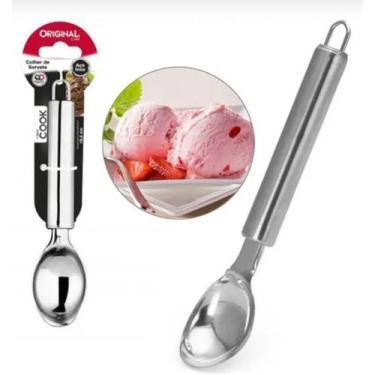 Imagem de Colher de Sorvete Concha Aço Inox 19,5cm SL0548 - Original