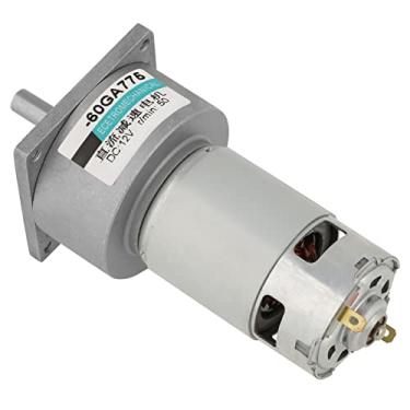 Imagem de Motor De Engrenagem, DC 12V/24V 35W Mini Motor De Engrenagem DC Metal Velocidade Ajustável Grande Motor De Torque CW/CCW(12V 50rpm)