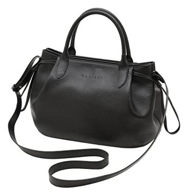 Imagem de Mariart Capitólio Bolsa Transversal Feminina de Couro Bovino Legítimo (Preta)