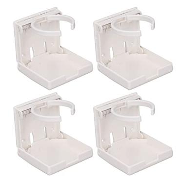 Imagem de Conjunto De Porta-bebidas Para RV Dobrável Com 4 Pacotes Que Economiza Espaço - Comporta Caneca, Copo, Garrafa Ou Lata De Qualquer Tamanho Com Porta-copos Extra - Adequado Para Carros(branco)