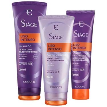 Imagem de Eudora Combo Siàge Liso Intenso: Shampoo 250ml + Condicionador 200ml + Leave-in Capilar 100ml