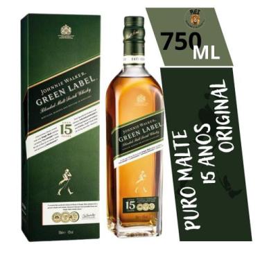 Imagem de Johnnie Walker Green Label Whisky Com Caixa E Selo Original 750ml