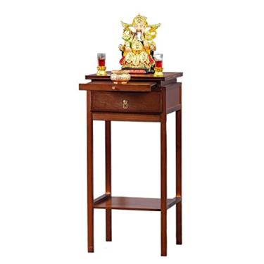Imagem de Altar budista chinês oferece mesa de Deus da riqueza, mesa de incenso, mesa de nicho de Buda, moldura de santuário em estilo chinês, armário de Deus da riqueza, Altar de mesa de meditação de armário de buda
