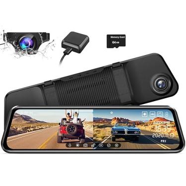 Imagem de XRC TECH Tela sensível ao toque de 11,8 polegadas com câmera traseira de carro Dvr GPS câmera traseira WDR visão noturna 24h estacionamento monitor de emergência gravação de emergência