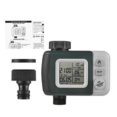 Imagem de Temporizador de rega automático digital programado Temporizador de irrigação de jardim Mangueira Torneira Sprinkler com retardo de chuva Controlador de irrigação inteligente para gramado Faze