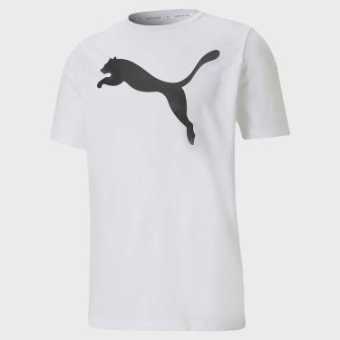 Imagem de Camisa Puma Active Big Logo Masculina Branco Preto