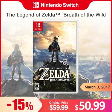 Imagem de Zelda Breath of the Wild Jogos Nintendo Switch Game Deals 100% de cartão de jogo físico original