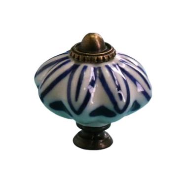 Imagem de Puxadores de cerâmica feitos à mão para móveis, cozinha, quarto, gaveta, cômoda, puxa uma peça com parafuso, a011