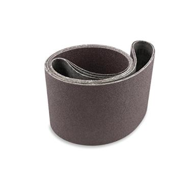 Imagem de Red Label Abrasives Correias de lixamento multiuso de óxido de alumínio de 15 x 223 cm de gramatura 180 para marcenaria, couro, borracha, plástico e metal leve, papel para lixar cinto, pacote com 2